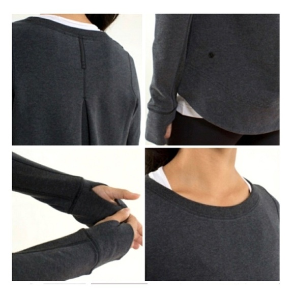 LULULEMON Exhilaration Pullover Sweatshirt Top in Charcoal Gray - Picture 8 of 9